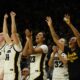 Iowa Hawkeyes Women's Basketball Team Celebrating Win Over Northern Illinois