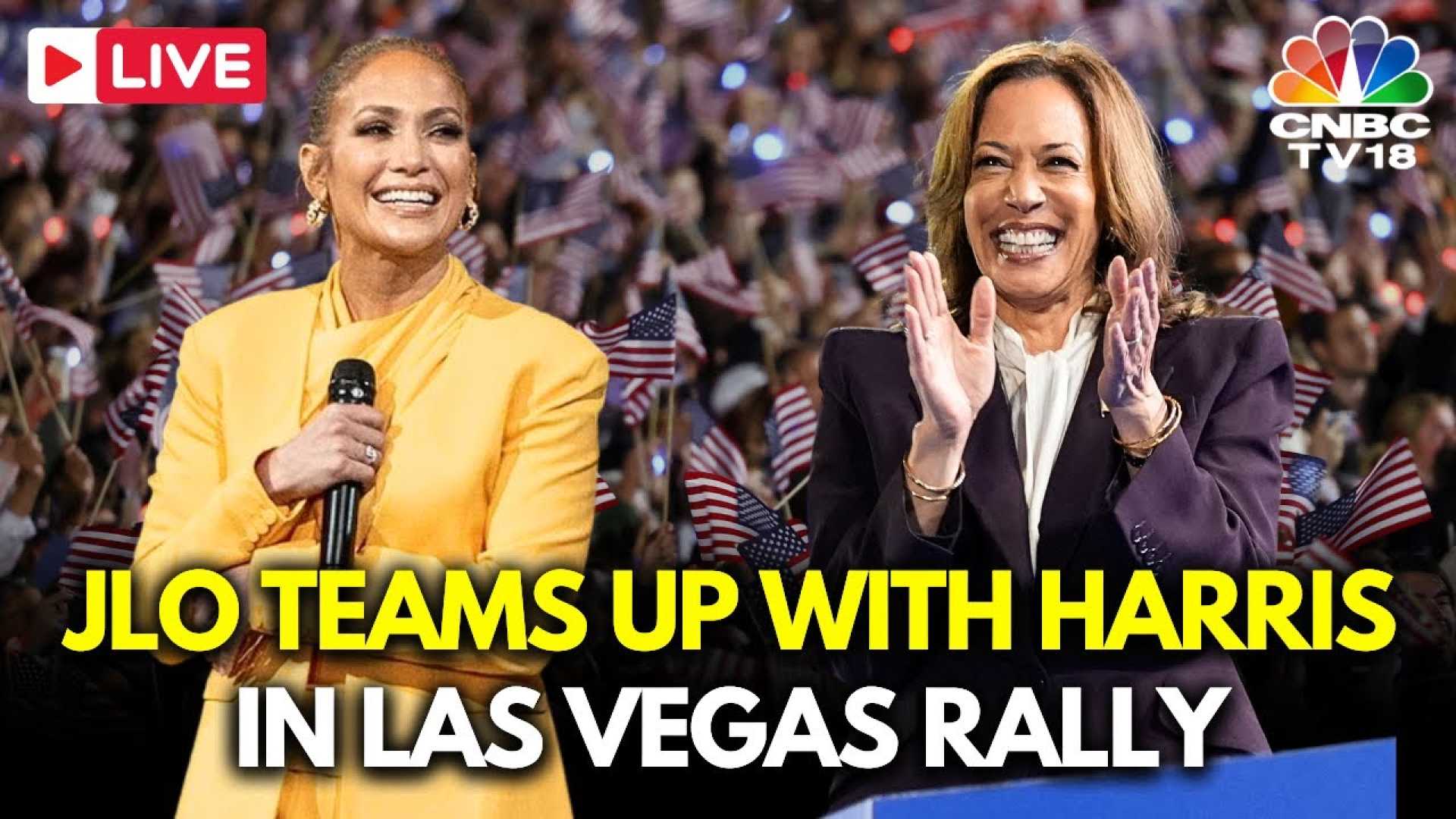 Jennifer Lopez And Kamala Harris At Las Vegas Rally