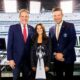 Jim Nantz, Tony Romo, And Tracy Wolfson Broadcasting Nfl Game