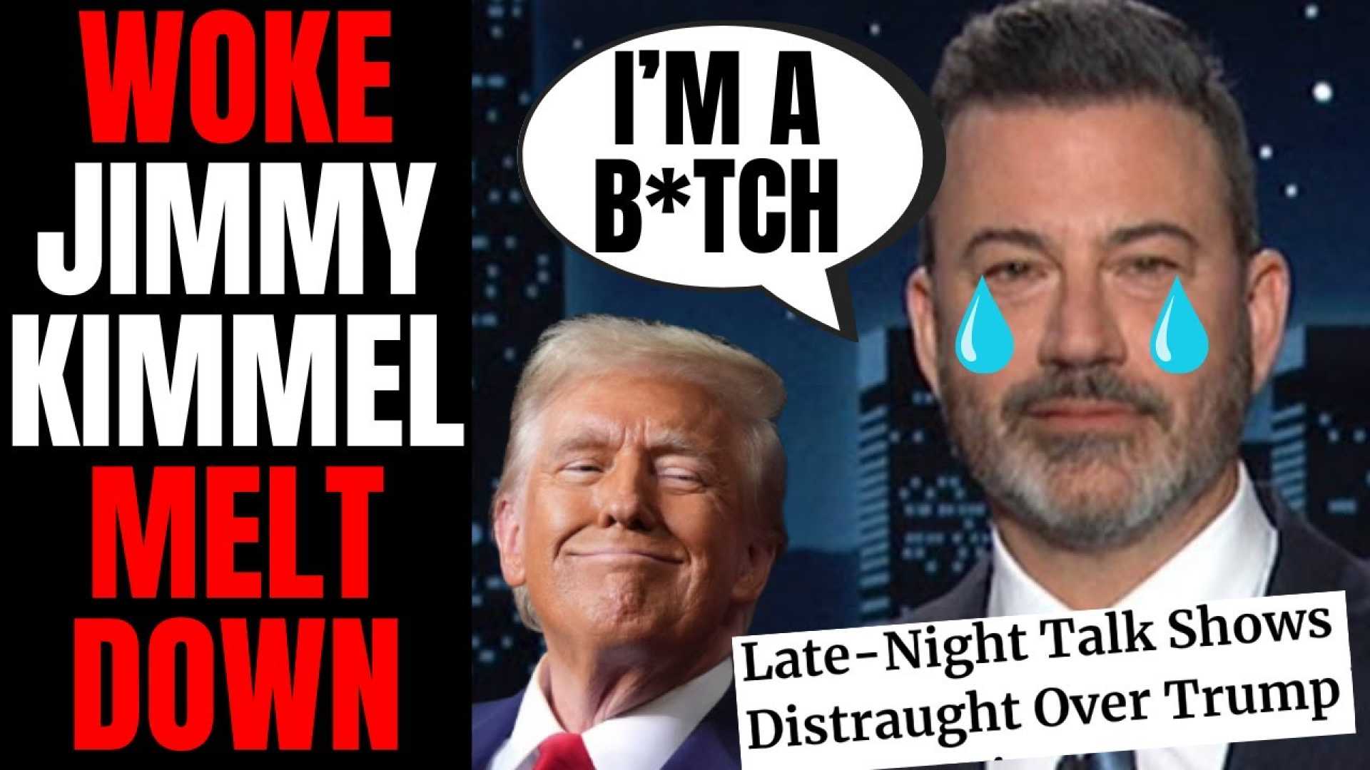 Jimmy Kimmel Crying On His Show After Trump's 2024 Election Win