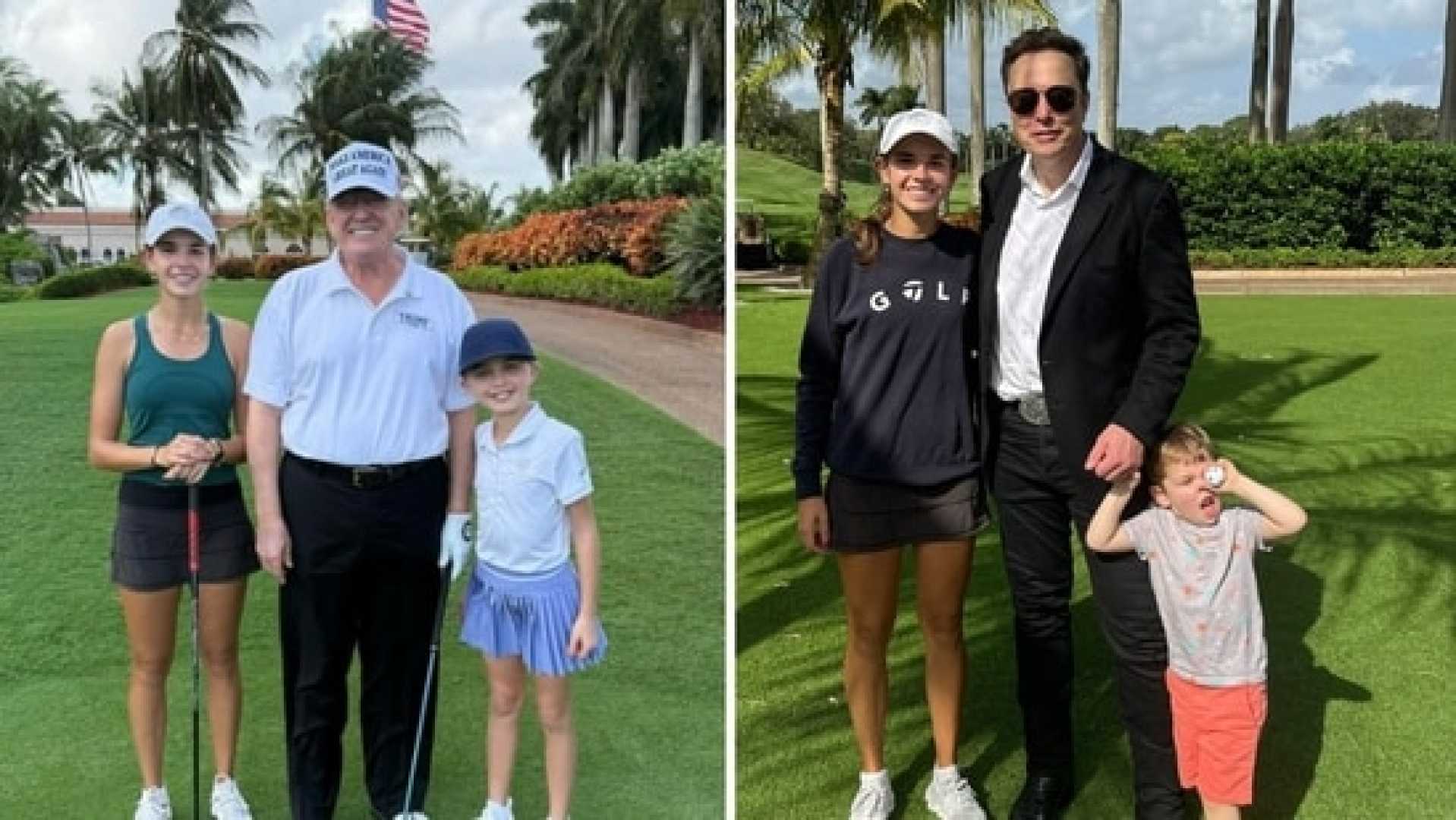 Kai Trump Golfing With Donald Trump And Elon Musk