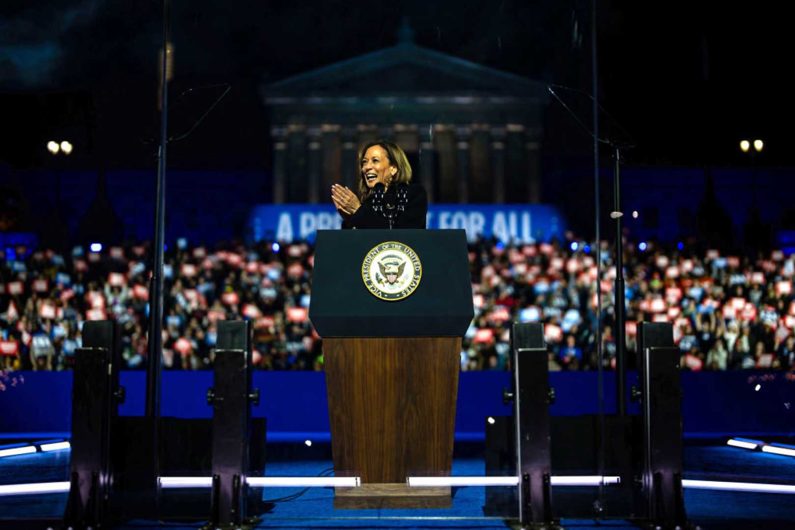 Kamala Harris Philadelphia Rally Rocky Steps