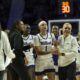 Kansas State Wildcats Women's Basketball Team Celebrating A Win