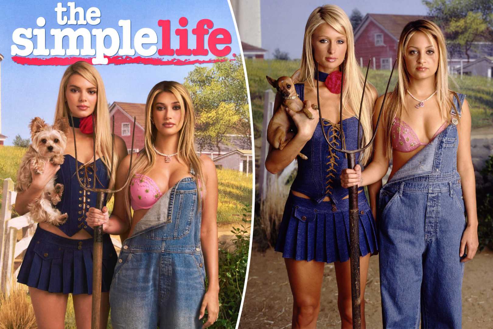 Kendall Jenner And Hailey Bieber As Nicole Richie And Paris Hilton Halloween Costumes