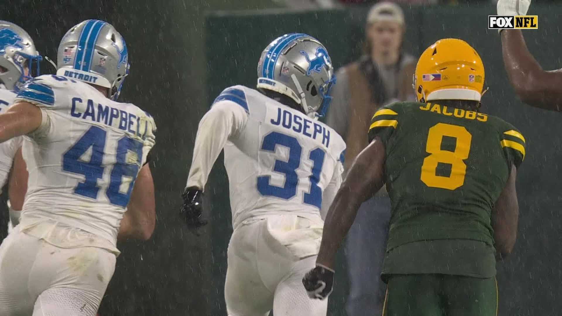 Kerby Joseph Pick Six Against Green Bay Packers