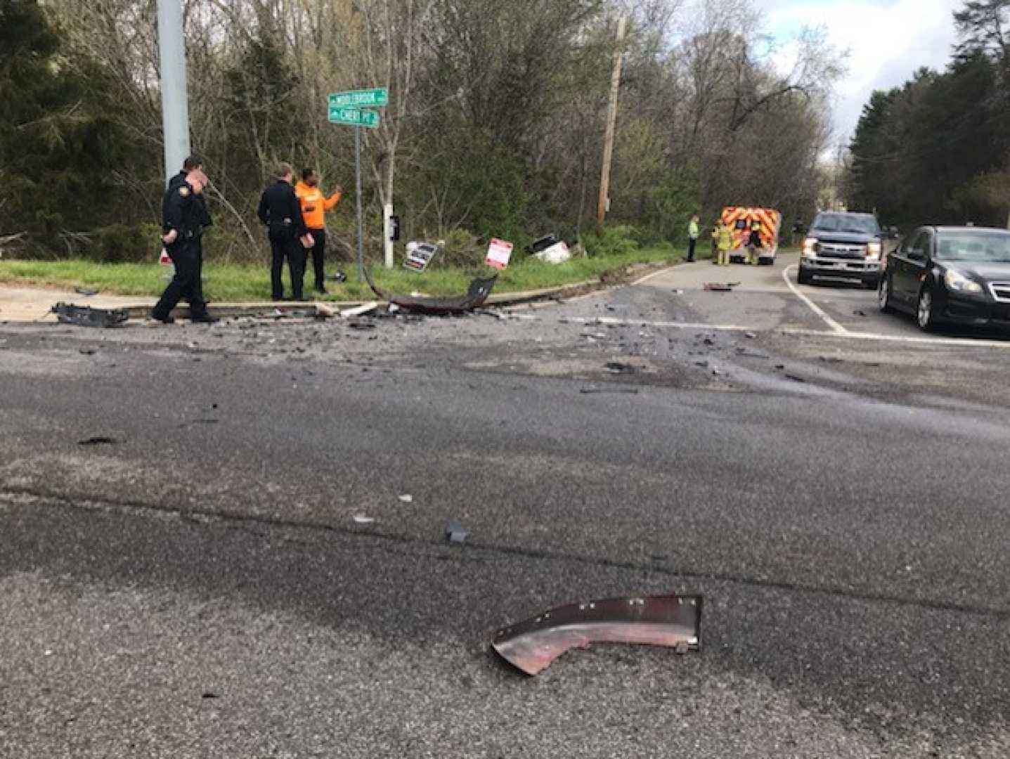 Knox County Tennessee Car Crash Scene