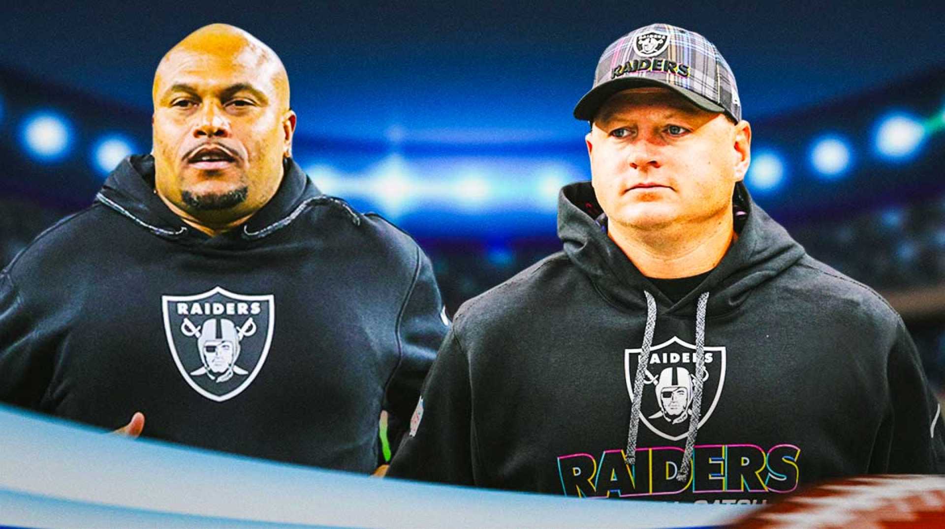 Las Vegas Raiders Coach Antonio Pierce And Luke Getsy