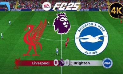 Liverpool Vs Brighton Premier League Match At Anfield