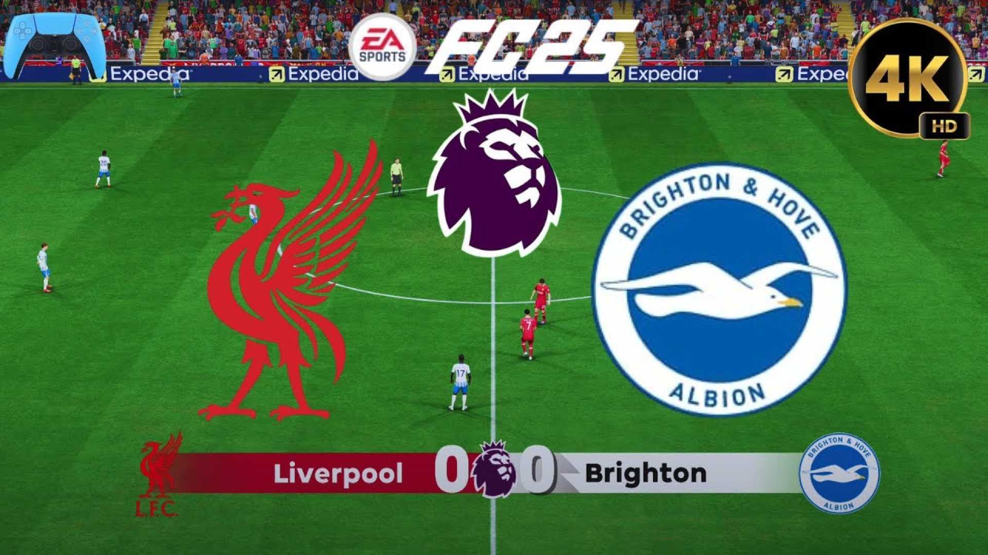 Liverpool Vs Brighton Premier League Match At Anfield