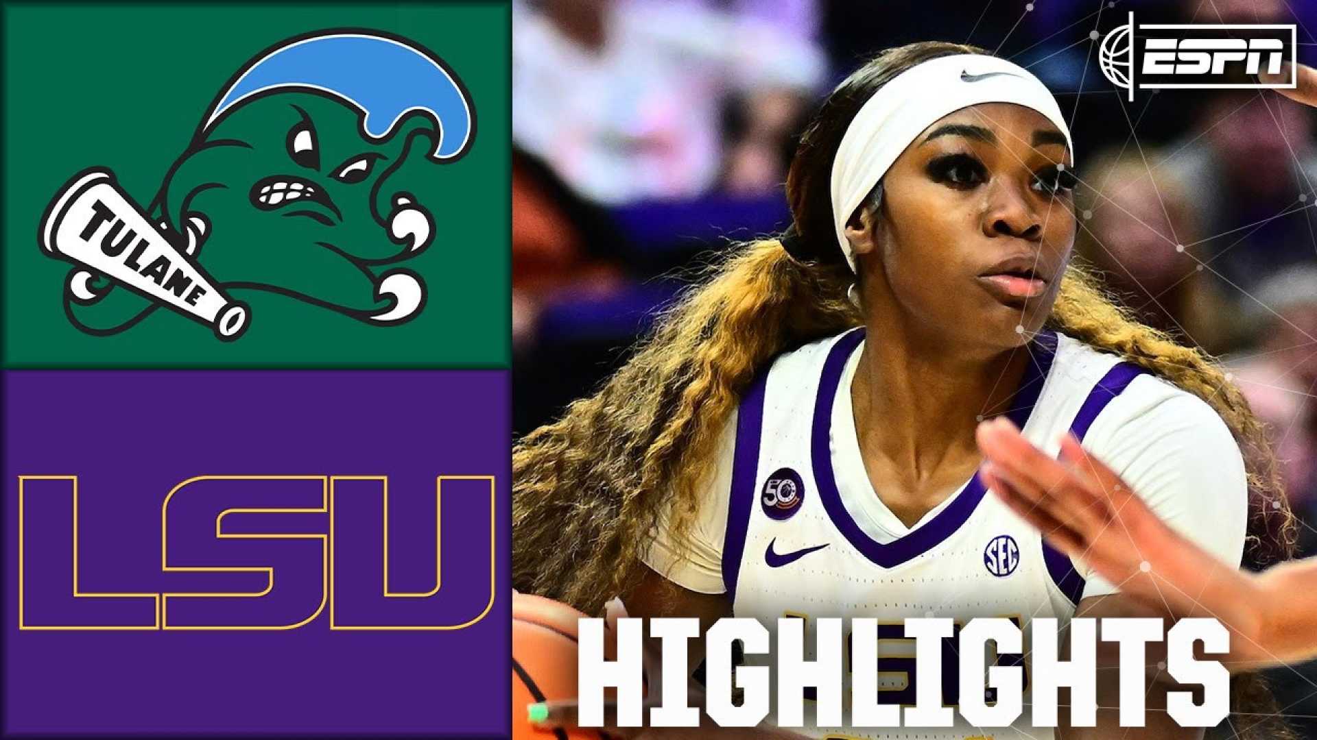 Lsu Women's Basketball Vs Tulane Game Highlights