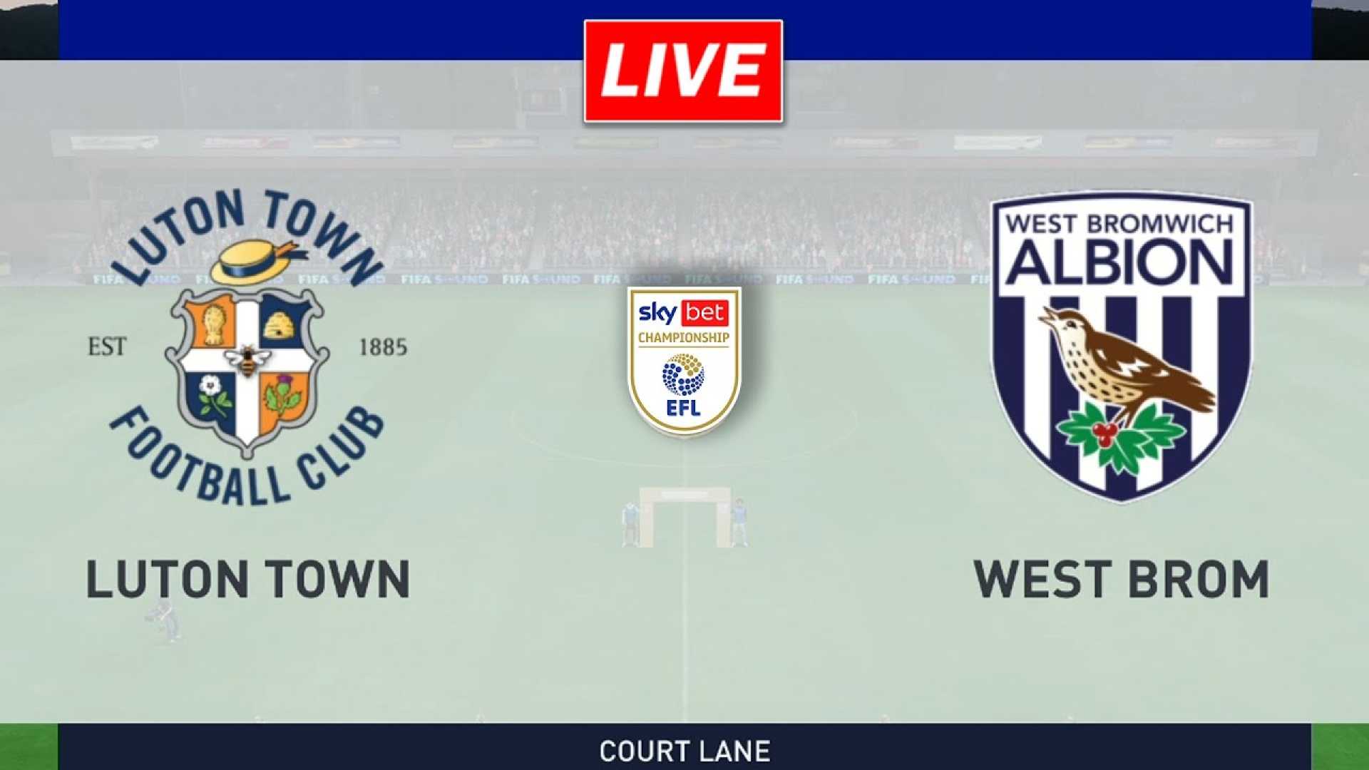 Luton Town Vs West Bromwich Albion Championship Match