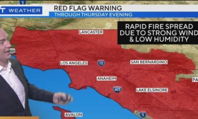 Malibu Brush Fire Red Flag Warning