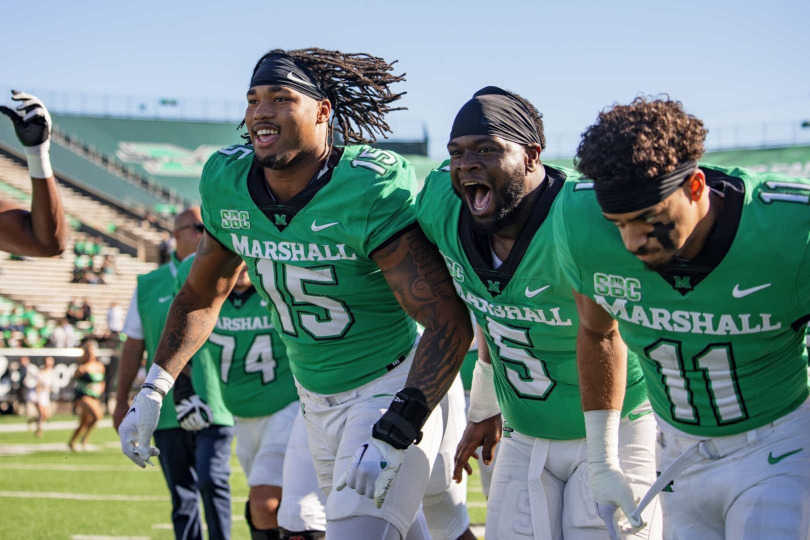 Marshall Vs Coastal Carolina Football Game At Joan C. Edwards Stadium