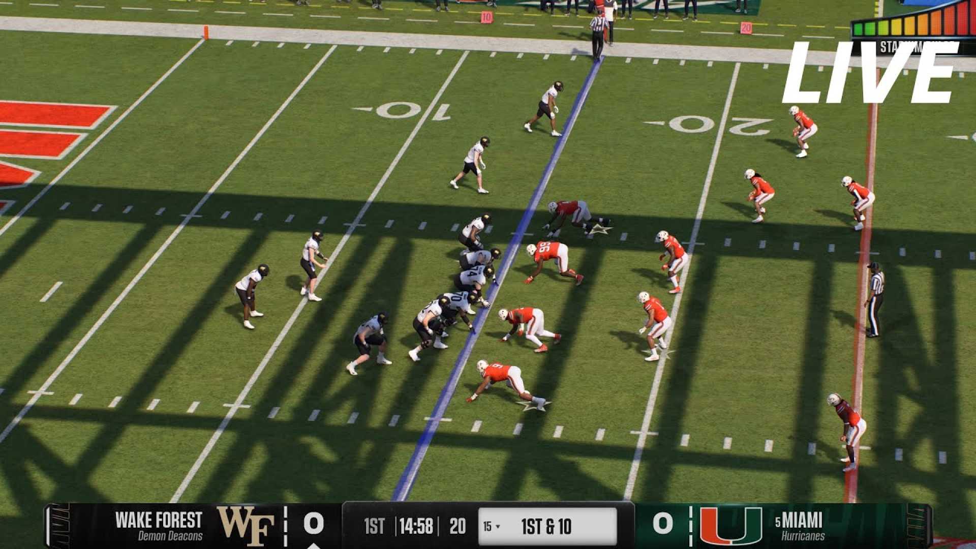 Miami Hurricanes Vs Wake Forest Demon Deacons Football Game