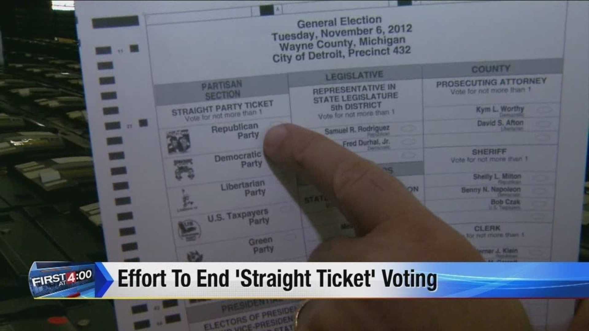 Michigan Election Ballot Split Ticket Voting