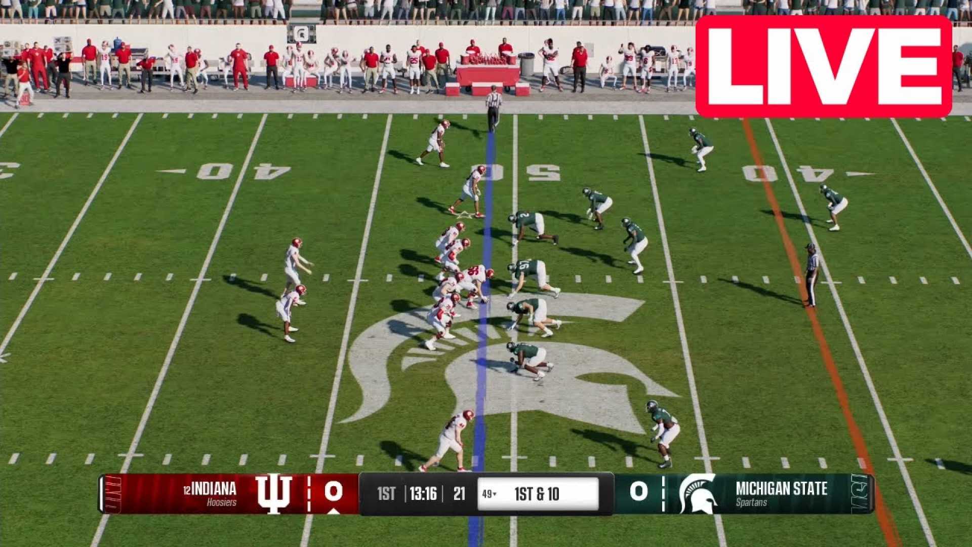 Michigan State Spartans Vs Indiana Hoosiers Football Game