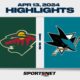 Minnesota Wild Vs San Jose Sharks Game Highlights