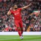 Mohamed Salah Celebrating Goal With Liverpool