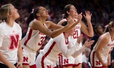 Nebraska Cornhuskers Women's Basketball Team Celebrating A Win