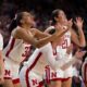 Nebraska Cornhuskers Women's Basketball Team Celebrating A Win