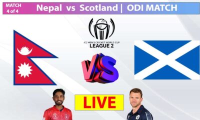 Nepal Vs Scotland Cricket Match Icc Cwc League 2