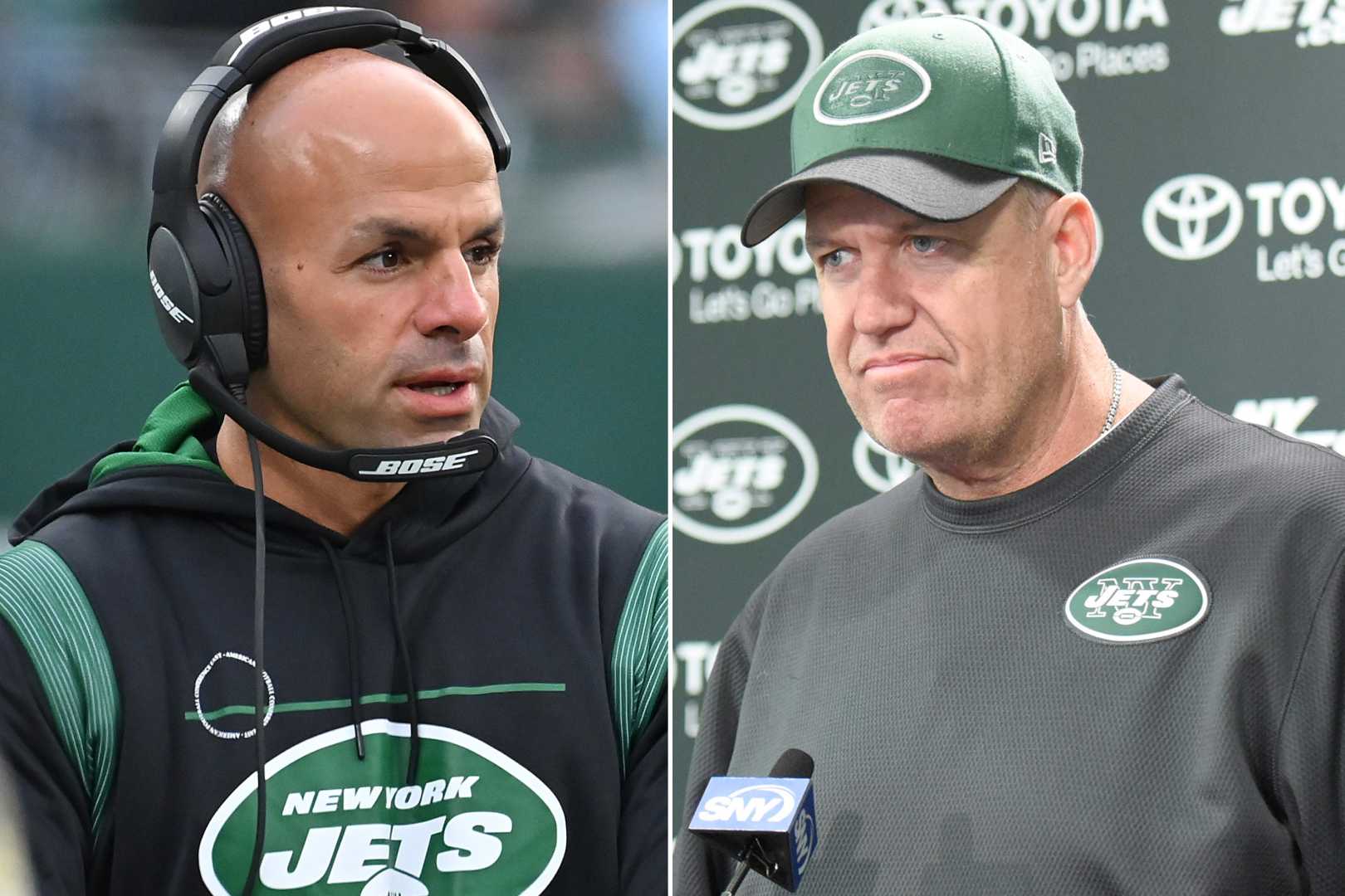 New York Jets Coach Robert Saleh And Rex Ryan