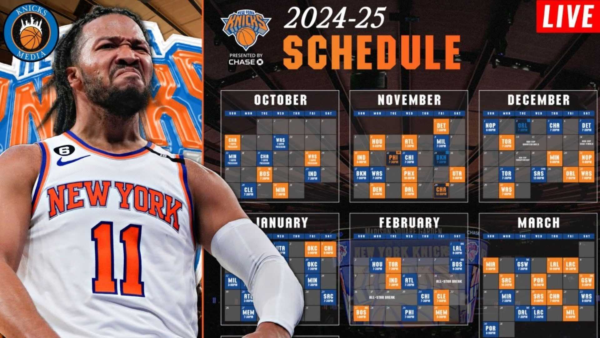 New York Knicks Schedule And Players