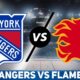 New York Rangers Vs Calgary Flames Hockey Game