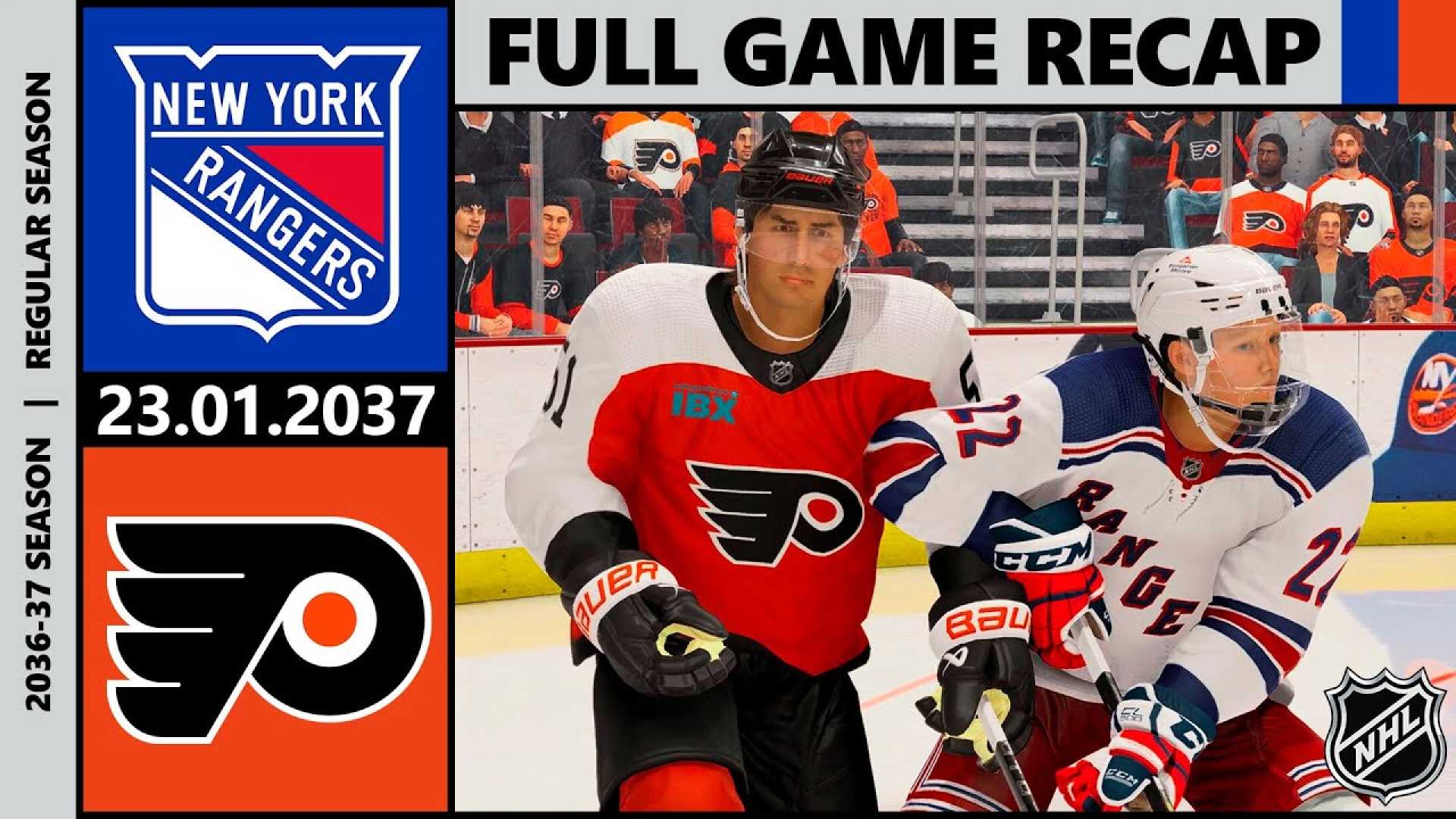 New York Rangers Vs Philadelphia Flyers Nhl Game