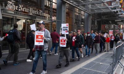 New York Times Tech Workers On Strike Picket Line