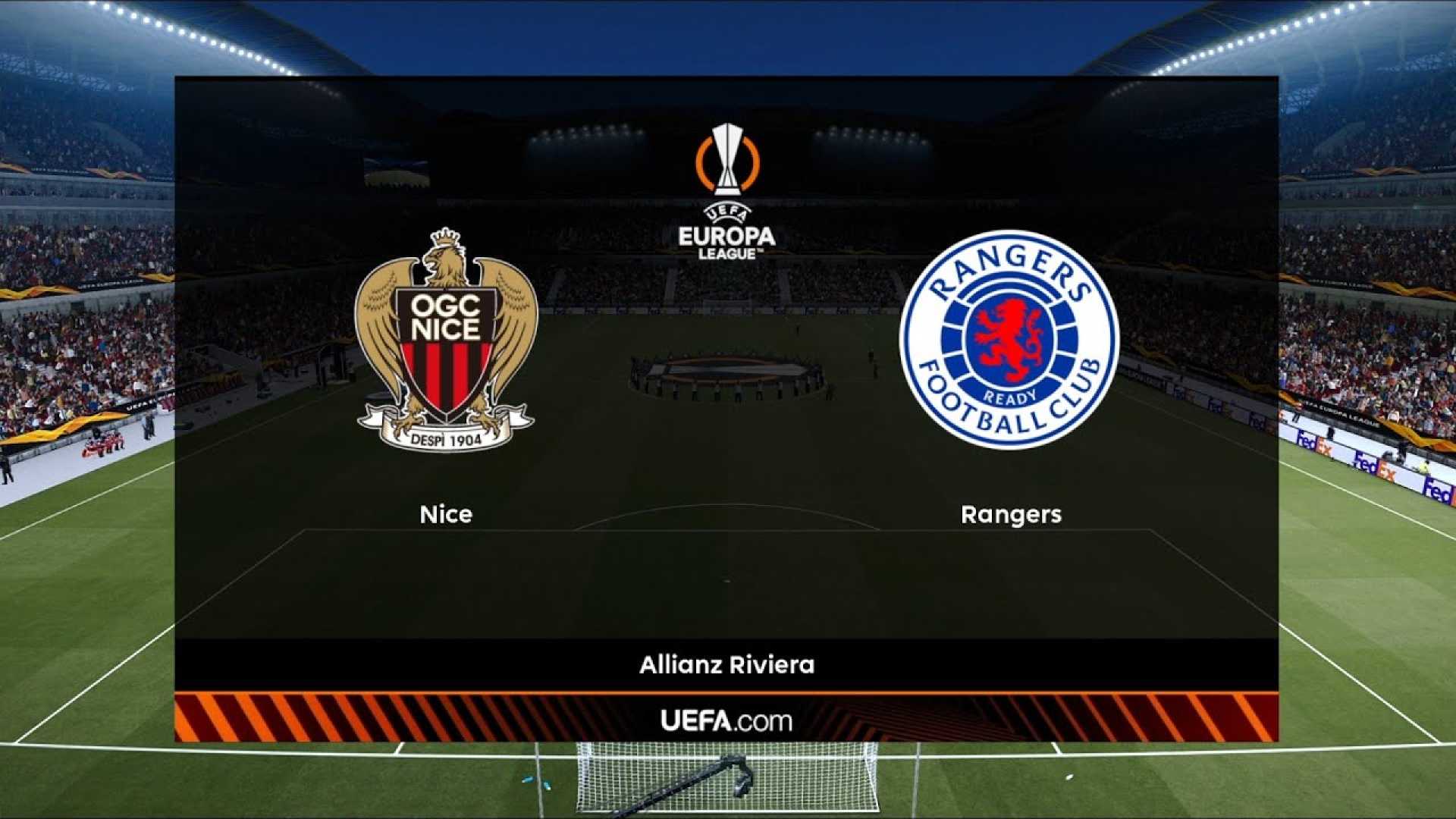 Nice Vs Rangers Europa League Match At Allianz Riviera