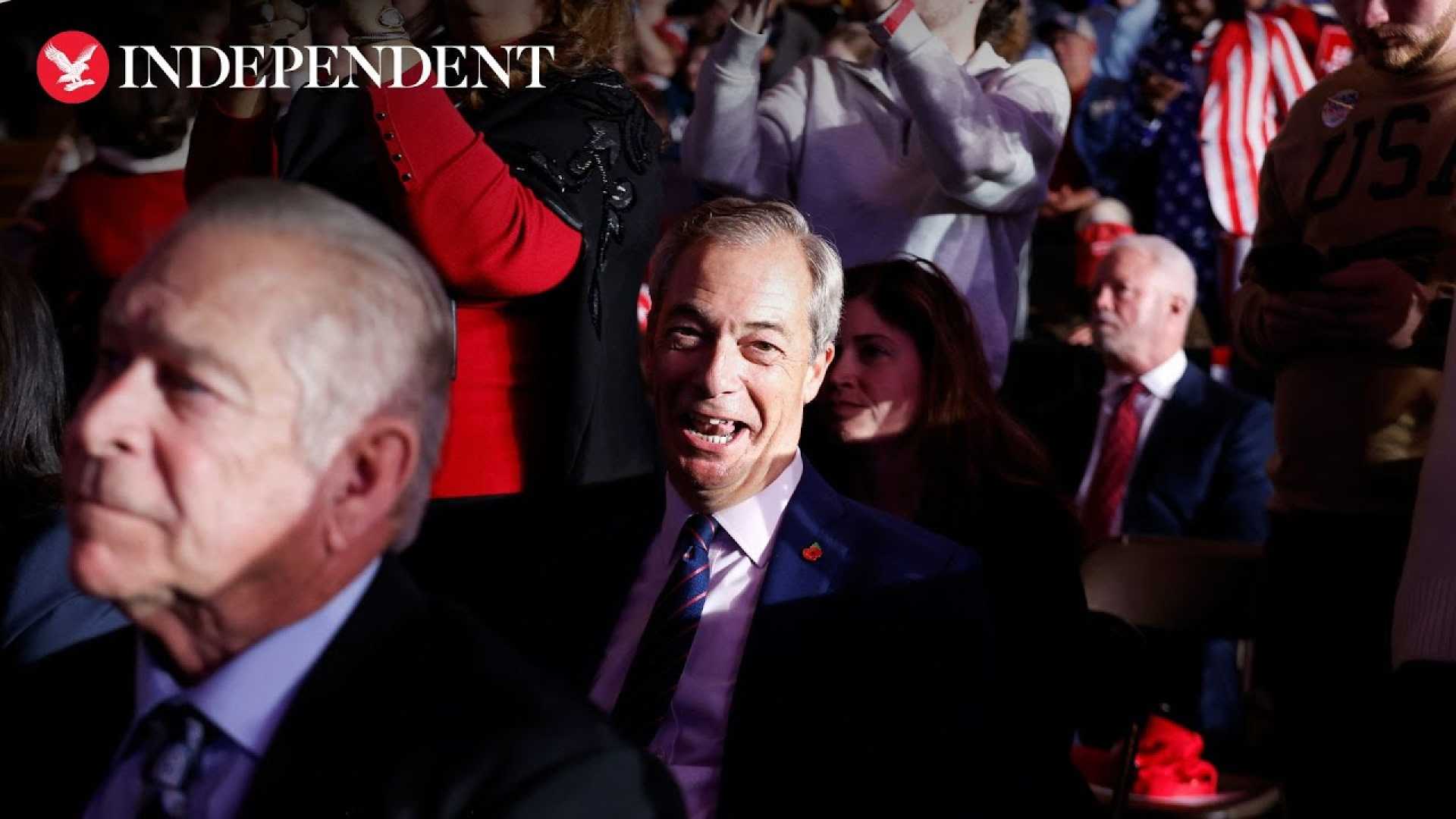 Nigel Farage At Trump Election Watch Party