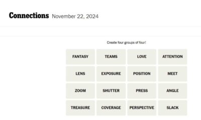 Nyt Connections Game Hints November 22 2024