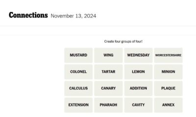 Nyt Connections Puzzle November 13 2024