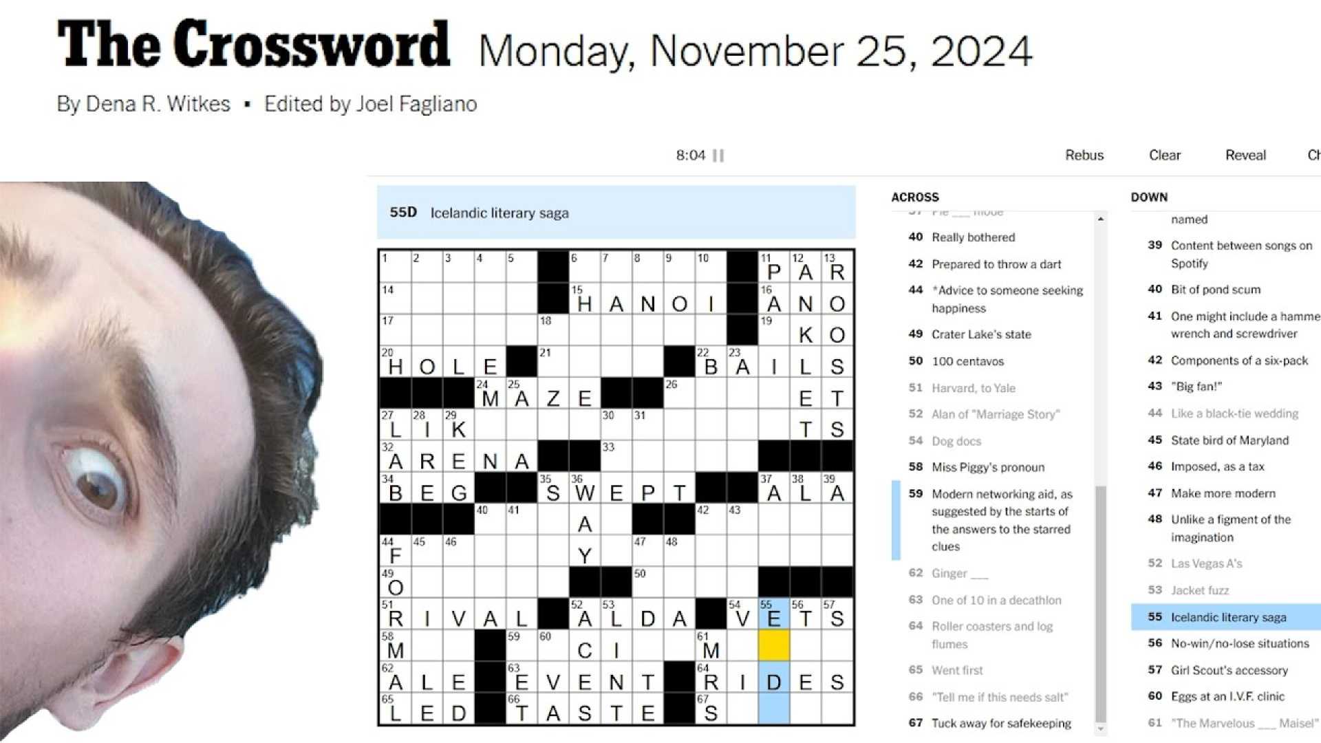 Nyt Crossword Puzzle Clues November 25 26 2024