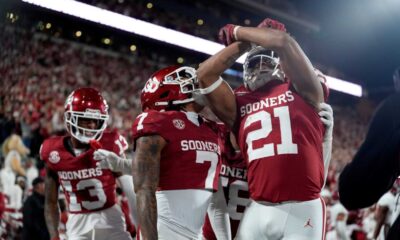 Oklahoma Sooners Football Team Celebrating Win Over Alabama