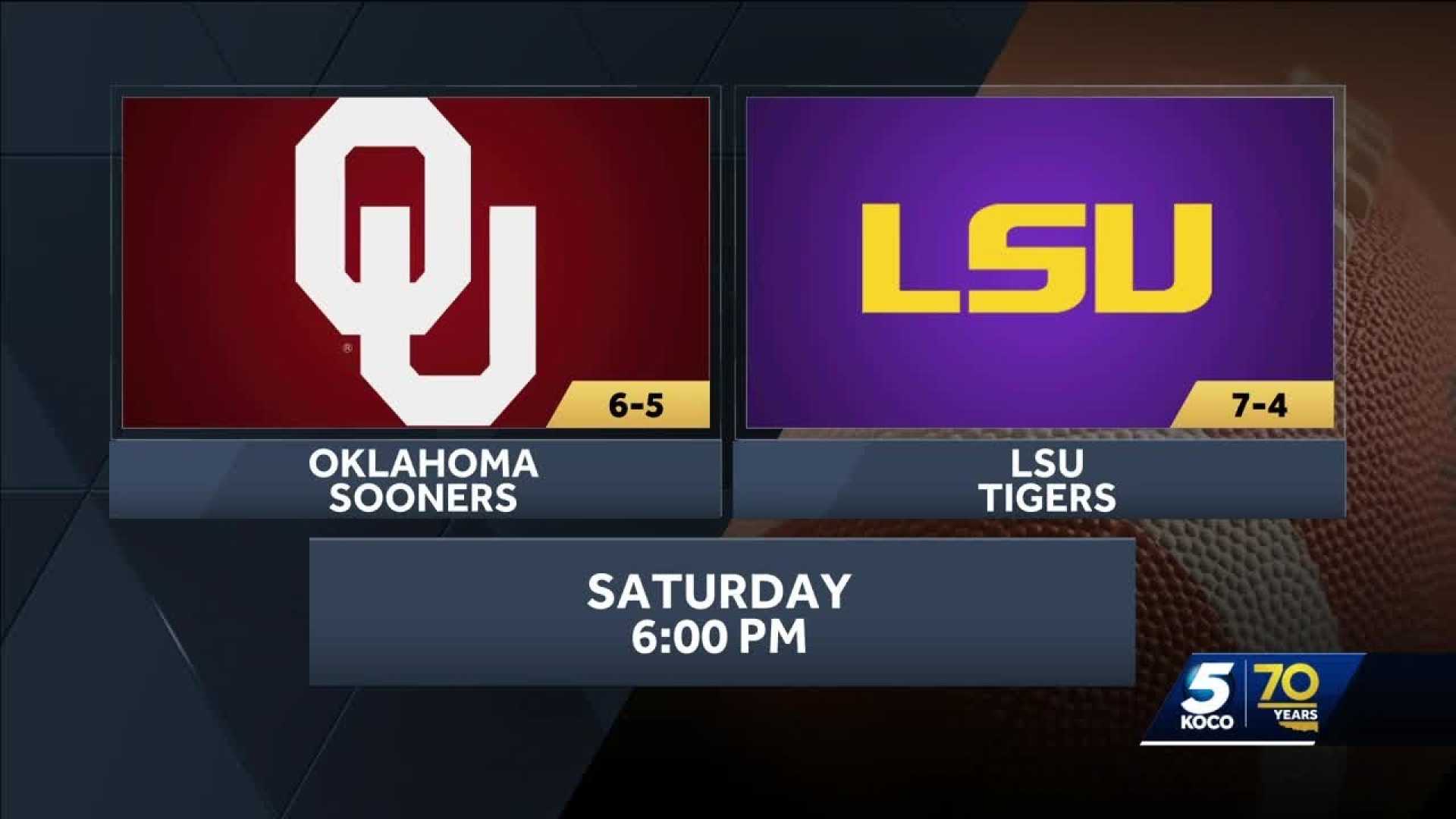 Oklahoma Sooners Vs Lsu Tigers Football Game