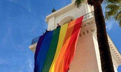 Palm Springs Pride Flag Unfurling And Palm Springs Film Festival