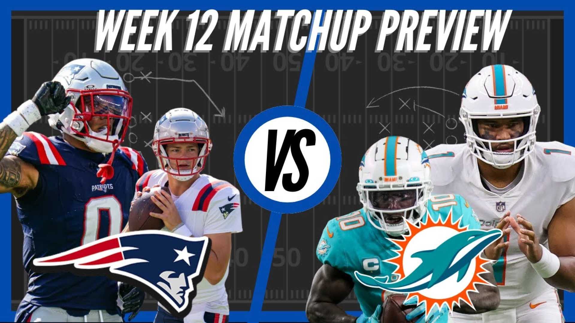 Patriots Vs Dolphins Week 12 Matchup