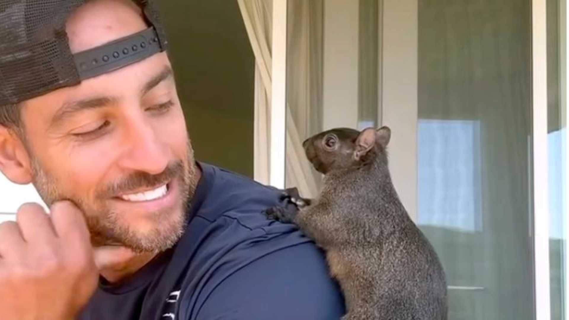 Peanut The Squirrel And Mark Longo