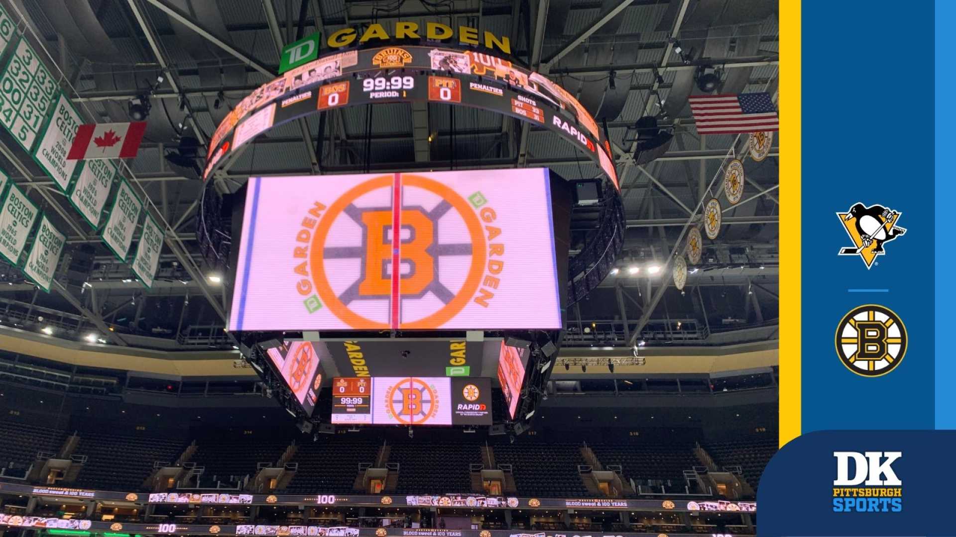 Penguins Vs Bruins Hockey Game At Td Garden