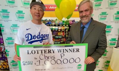 Pennsylvania Lottery Cash4life Winner Check Presentation