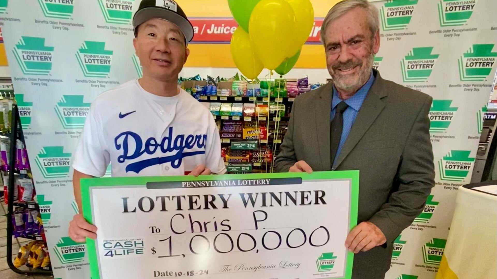 Pennsylvania Lottery Cash4life Winner Check Presentation