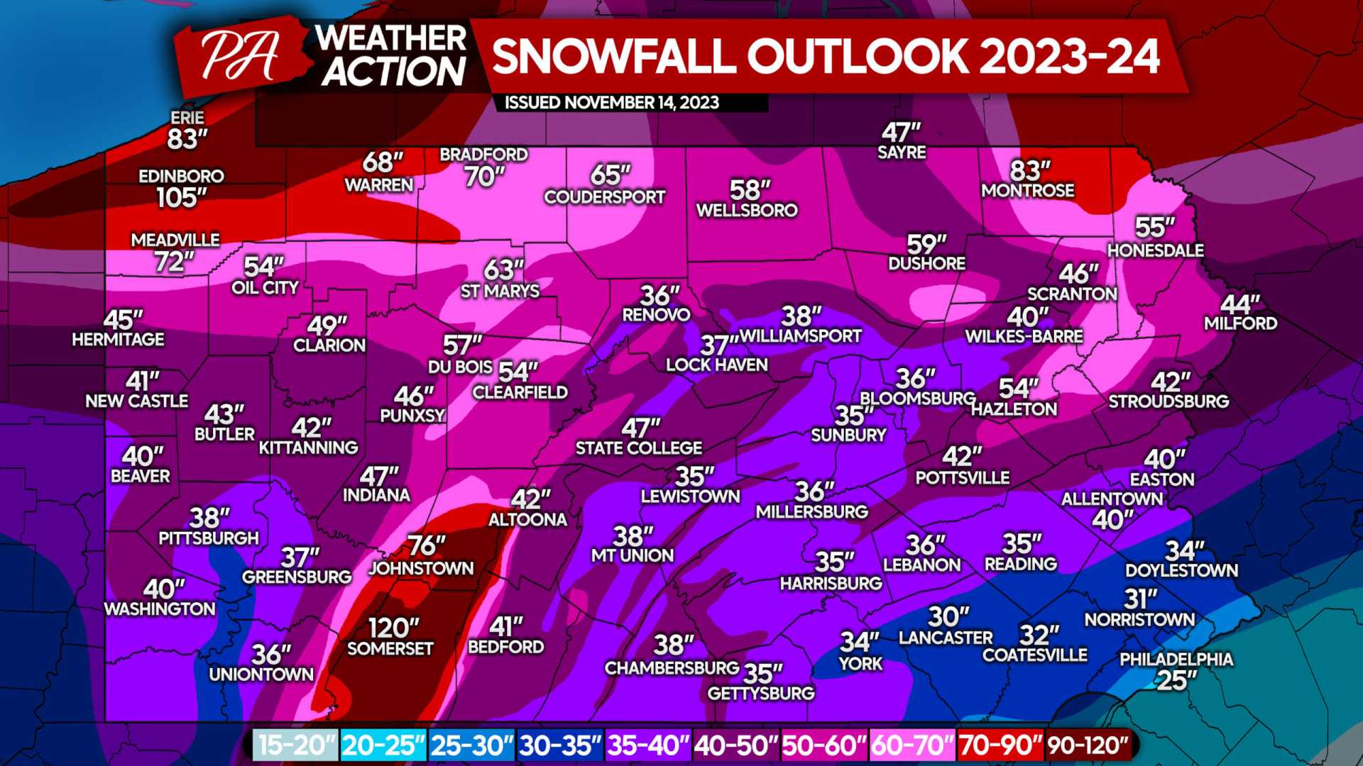 Pennsylvania Snow Forecast November 2024