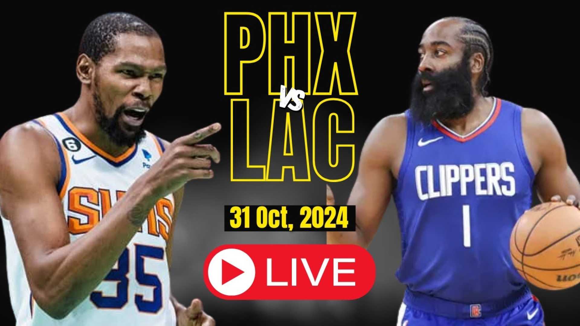 Phoenix Suns Vs La Clippers Game October 31 2024