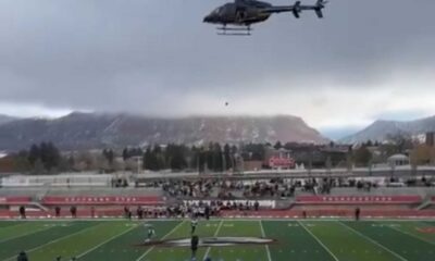 Porter Ellett Helicopter Coin Toss Utah High School Football