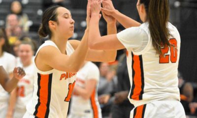 Princeton Women's Basketball Team Celebrating Win Over Seton Hall