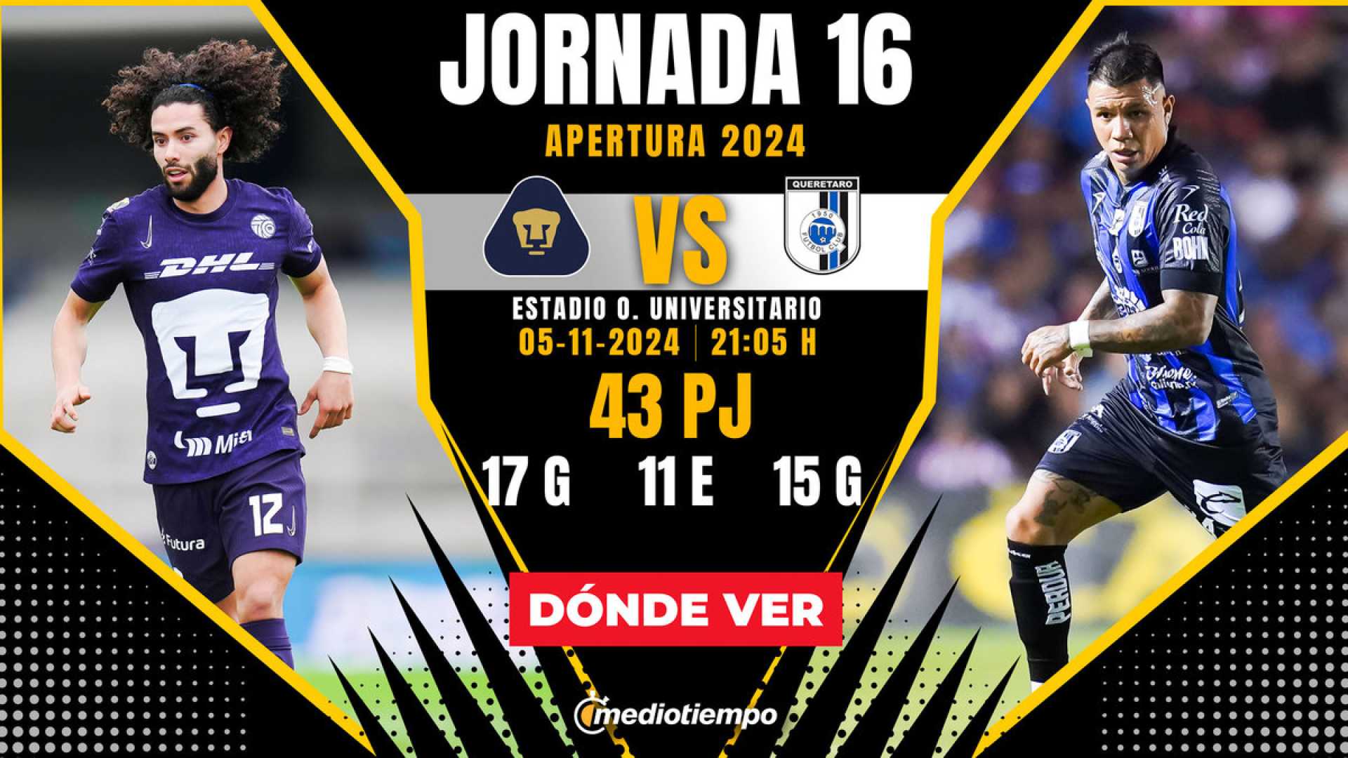 Pumas Unam Vs Querétaro Liga Mx Apertura 2024