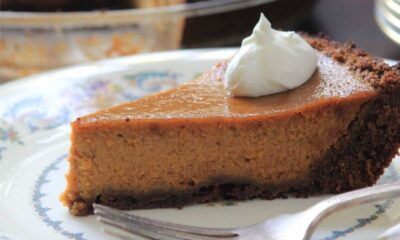 Pumpkin Pie With Gingersnap Crust And Bourbon Whipped Cream