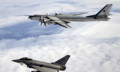 Raf Typhoon Jets Intercepting Russian Bear F Aircraft